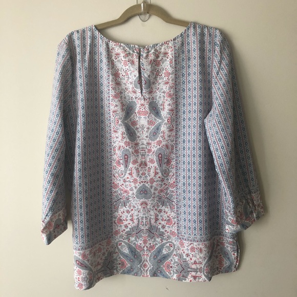 Mercer & Madison Paisley and Strip Blouse - Picture 4 of 6